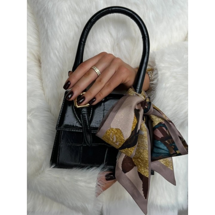 The Promenade Silk Ribbon Scarf - Rose Gold